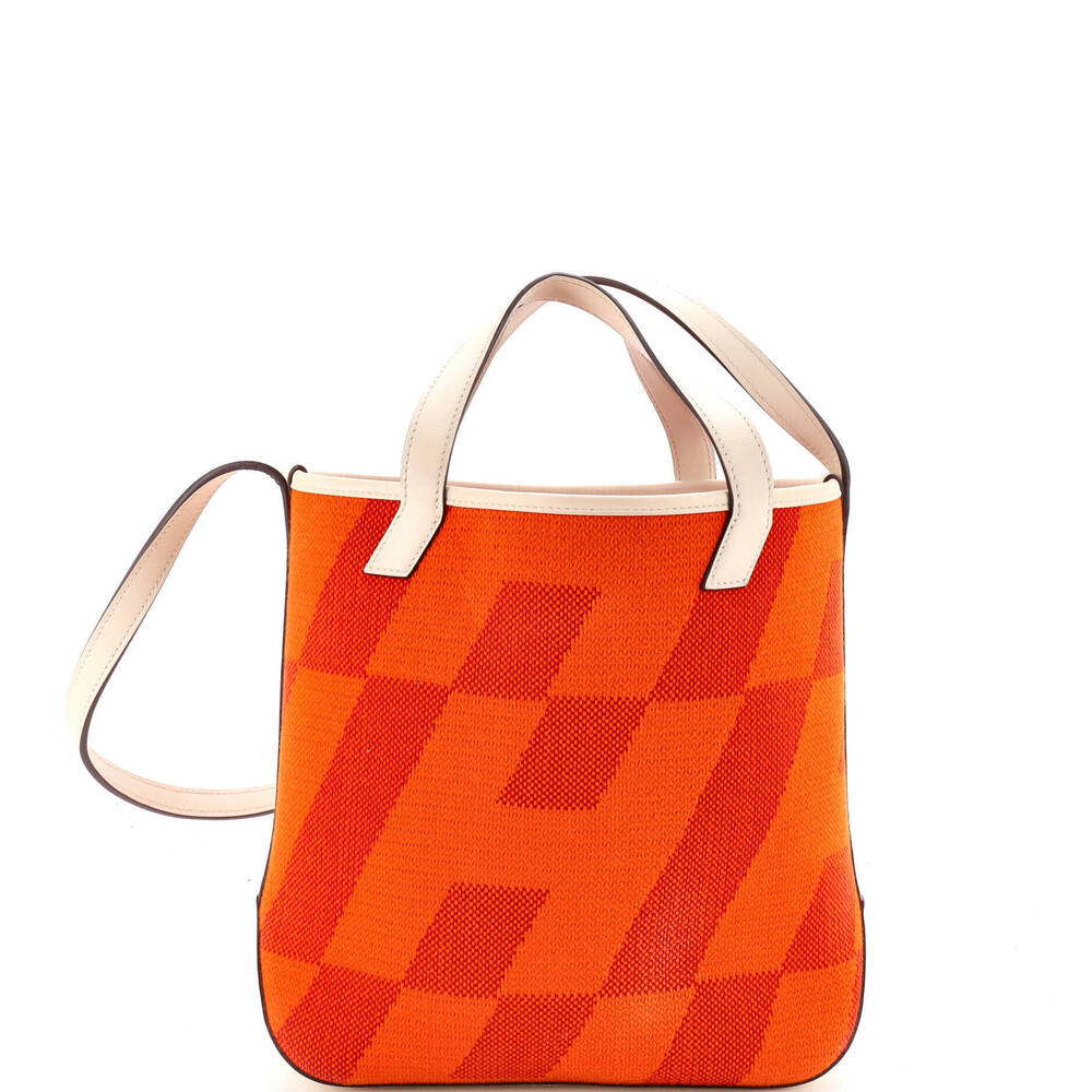 Hermes 27 Cabas H en Biais Tote Canvas with Leather